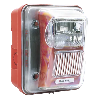 Sirena Estrobo / Intemperie / Montaje Muro / 75 cd / 70-100 dBA / 16-33 VCC / 4.72 x 5.75 x 4.17 in