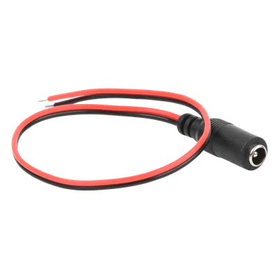 Cable de Alimentación DC / Conector Hembra 5.5 mm/2.1 mm / Puntas Libres / 28.5 cm / Polaridad Codificada / 12 VCC