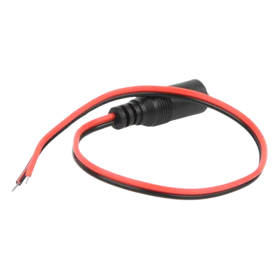 Cable de Alimentación DC / Conector Hembra 5.5 mm/2.1 mm / Puntas Libres / 28.5 cm / Polaridad Codificada / 12 VCC