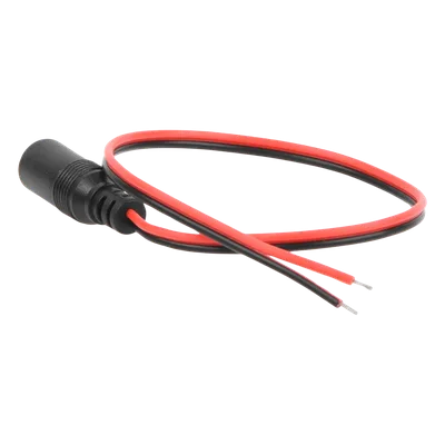Cable de Alimentación DC / Conector Hembra 5.5 mm/2.1 mm / Puntas Libres / 28.5 cm / Polaridad Codificada / 12 VCC