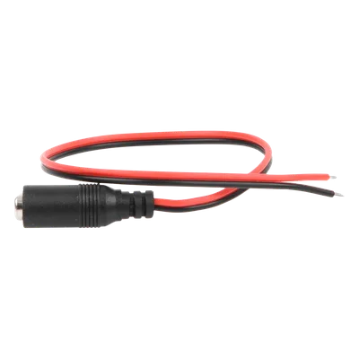 Cable de Alimentación DC / Conector Hembra 5.5 mm/2.1 mm / Puntas Libres / 28.5 cm / Polaridad Codificada / 12 VCC