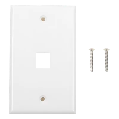 Placa de Pared / 1 Puerto Keystone / 70x115mm / 2.75x4.52in / Montaje Vertical / UL CE ETL