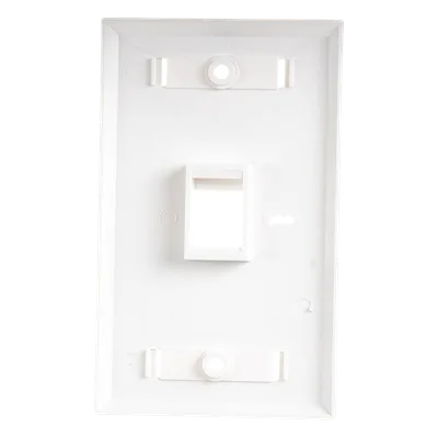 Placa de Pared / 1 Puerto Keystone / 70 x 115 mm (2.75' x 4.52') / UL 94V-0 / Blanco