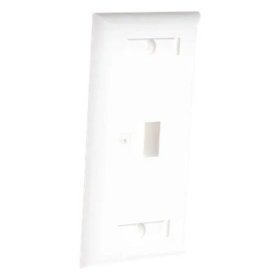 Placa de Pared / 1 Puerto Keystone / 70 x 115 mm (2.75' x 4.52') / UL 94V-0 / Blanco