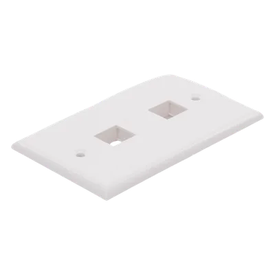 Placa de Pared / 2 Puertos Keystone / Montaje Vertical / UL 94V-0 / 70 x 115 mm (2.75 x 4.52 in)