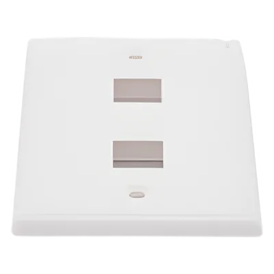 Placa de Pared / 2 Puertos Keystone / Montaje Vertical / UL 94V-0 / 70 x 115 mm (2.75 x 4.52 in)
