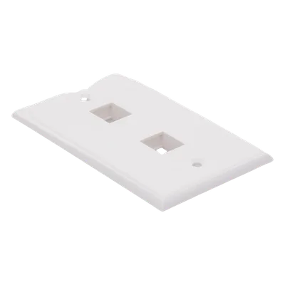 Placa de Pared / 2 Puertos Keystone / Montaje Vertical / UL 94V-0 / 70 x 115 mm (2.75 x 4.52 in)