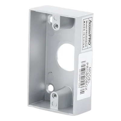 Caja de Montaje para Botón de Salida / Aleación de Zinc Cromada / Superficie / 85 x 50 x 25 mm