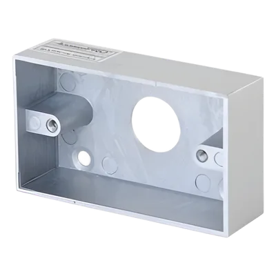 Caja de Montaje para Botón de Salida / Aleación de Zinc Cromada / Superficie / 85 x 50 x 25 mm
