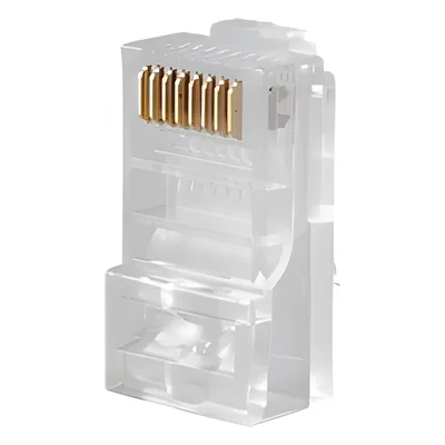 Conector RJ45 / Cat 5E / UTP / 30 μin Oro / T568A-B / Interior