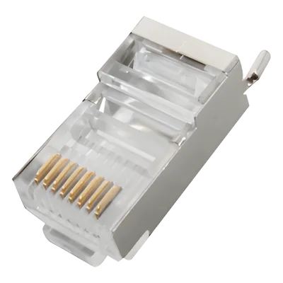 Conector RJ45 Blindado / Cat5e / FTP-STP / Pin a Tierra / Paquete 100 pzas