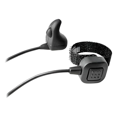 Micrófono-Audífono / Cancelación de Ruido / Cable Kevlar 20 kg / PTT Anillo / Compatible HYT y Motorola
