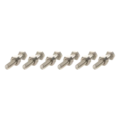 Paquete de tornillos con tuercas / Acero inoxidable 1/4 x 1 1/4 pulg / 6 piezas / Incluye arandelas reforzadas