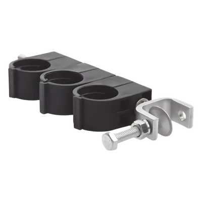 Sujetador de cables / 3x 7/8 pulg / Instalación en ángulo / Acero inoxidable / 152.40 mm (6.00 pulg) altura
