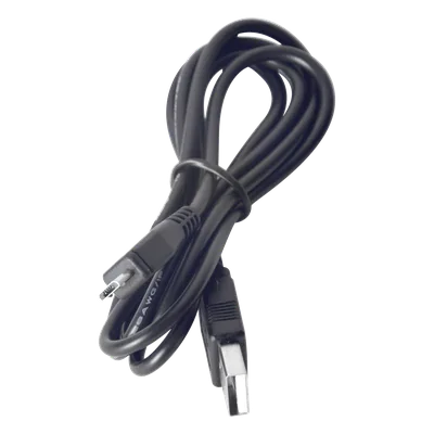 Cable programador y cargador / USB 2.0 a Micro USB / 1 m (3.3 ft) / 1.5 A / Conectores dorados / PVC negro