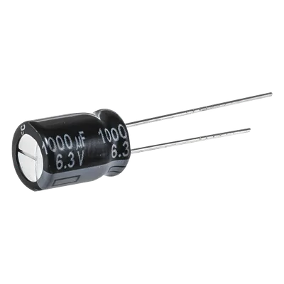 Capacitor Electrolítico Radial / 1000 µF / 16 VDC / 8000 h a 105 °C / 10 mm x 16 mm / Corriente de Rizado 1790 mA RMS