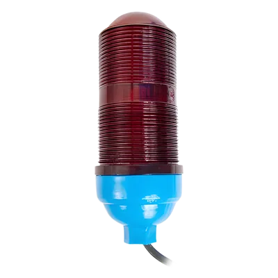 Lámpara de Obstrucción Aeronáutica / Globo Rojo Policarbonato / Base E26/E27 / Luz Fría / Torres Arriostradas y Autosoportadas