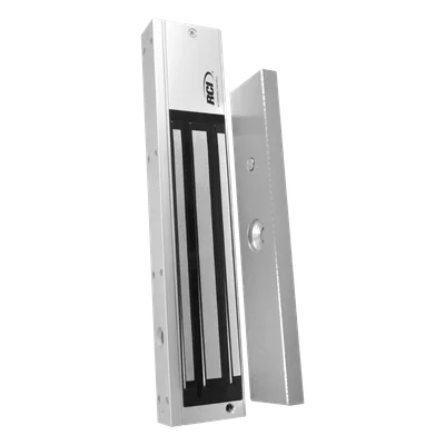 Chapa Magnética Electromagnética / 600 lbs / Antisabotaje / Sensor de Estado / LED Indicador / Aluminio Anodizado / 12/24 VCC