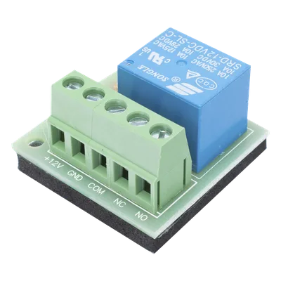 Módulo de Relé para Control de Acceso / Salida NO/NC/COM / 3A a 125 VCA / 12 VCC / -20°C a 70°C / Interbloqueo de Puertas