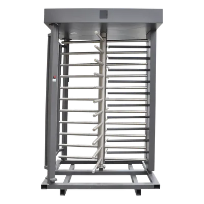 Torniquete de Cuerpo Completo / 4 Ejes de Seguridad / Rotación 90° / Paso 25 Personas/min / Emergencia 40 Personas/min / Interior/Exterior con Techo / 110 VCA / Acero Inoxidable con Pintura Gris