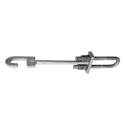 Tensor tipo U / Doble tuerca 3/4" / Acero intemperie / 3 kg / Antivandálico
