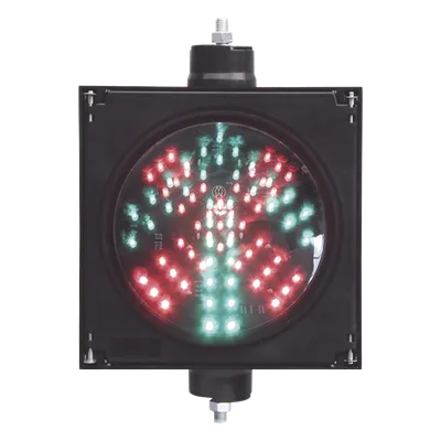 Semáforo LED / Diámetro 20 cm / 81 LEDs / IP65 / 110 VCA / 6 W / Intensidad 500 cd Rojo / 400-600 cd Verde
