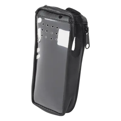 Funda de Radio Portátil / Piel Vacuno Reforzada / Ventana de Mica Industrial / Cierre Metálico Lateral / 53 x 136 x 38.9 mm