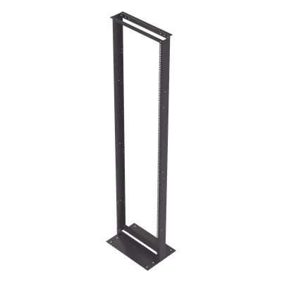 Rack 2 Postes / 19" EIA-310D / 45 UR / Carga 460 kg / Base L para Piso / Acero al Carbono