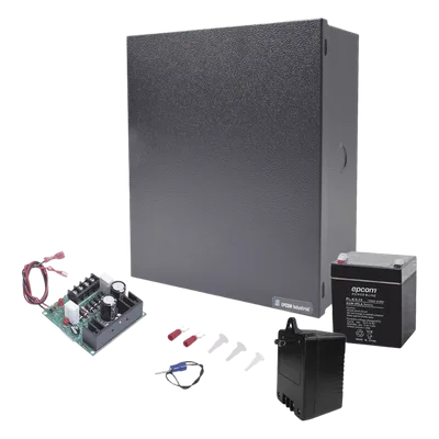 Fuente de Poder para Control de Acceso / 12 Vcc / 1A / Supresión de Voltaje 110-130 Vca / Batería de Respaldo 4 Ah / Uso en Interiores