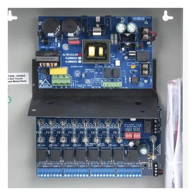 Fuente de Poder con Respaldo / 12 VCC / 10 A / 240 W / 115 VCA / 8 Salidas Independientes / 8 Entradas de Control