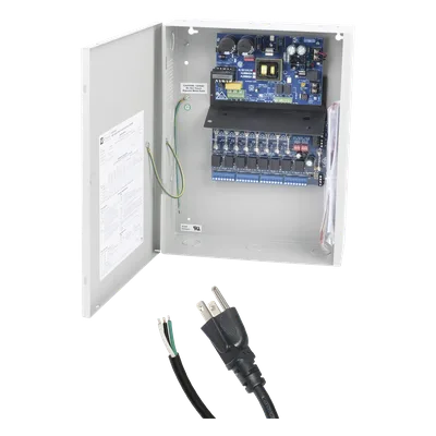 Fuente de Poder con Respaldo / 12 VCC / 10 A / 240 W / 115 VCA / 8 Salidas Independientes / 8 Entradas de Control