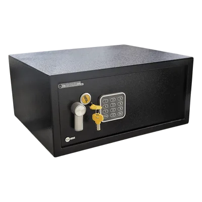 Caja Fuerte Electrónica / Capacidad Laptop 17" / Acero Calibre #16 y #9 / Cerradura Electrónica 3-8 Dígitos / 100,000 Combinaciones / Pilas AA