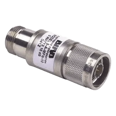 Atenuador en Línea de 10 dB, 5 W. Máximo, CD-4 GHz, Conectores N Macho-Hembra.
