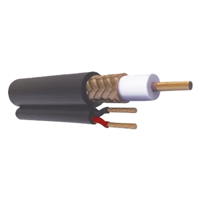 Cable Coaxial Siamés / Cobre Sólido / Malla CCA 95% / 2 Hilos CCA Calibre 20 / HD+ / FR-UV