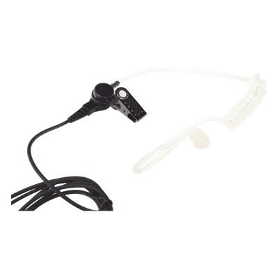 Micrófono-Audífono de Tubo Acústico / Grado Médico / PTT de Alta Resistencia / Cable Reforzado con Kevlar / Compatible con Radios KENWOOD y TXPRO