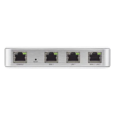 Router UniFi puertos Ethernet Gigabit, desempeño de 1 Mpps, hasta 100 dispositivos en LAN, bloqueo de tráfico por categoría, administración desde la nube