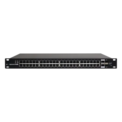 Switch Administrable / 48 Puertos Gigabit / PoE+ y PoE Pasivo 24V / 500W / 2 SFP+ 10G / Switch Fabric 140 Gbps