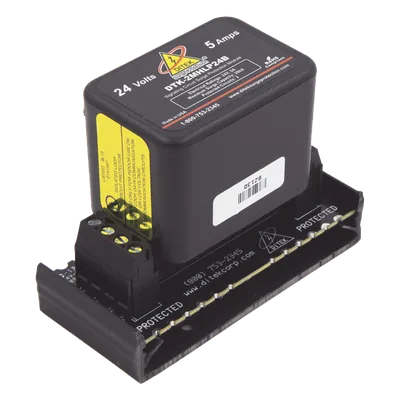 Protector Modular / 24 V / 2 Pares / Base Desmontable / Snap-Track / -40°C a 70°C / 3.3 x 1.5 x 2.6 pulgadas