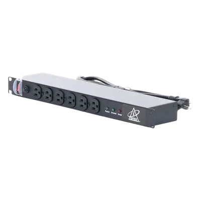 Protector de Rack 1U / 12 Salidas NEMA 5-15P / 120 VCA 15 A / Supresión EMI/RFI / 90 kA / 1.58 x 3.74 x 17.01 in