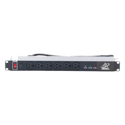 Protector de Rack 1U / 12 Salidas NEMA 5-15P / 120 VCA 15 A / Supresión EMI/RFI / 90 kA / 1.58 x 3.74 x 17.01 in