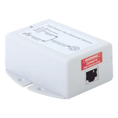 Inyector POE para Aplicación Solar, Entrada 9-36 Vcc, Salida Pasivo en 24 Vcc 10/100/1000 Mbps, Hasta 19 Watts
