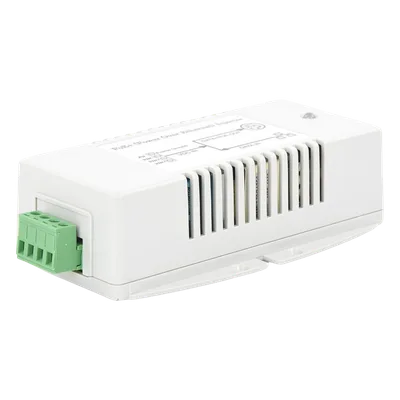 Inyector POE Para Aplicación Solar, Entrada 10-15 Vcc, Salida en 56 Vcc, 802.3 af/at, 10/100/1000 Mbps, Hasta 35 Watts