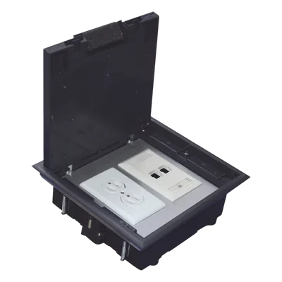 Caja de Piso / 2 Módulos Universales / ABS y Acero Galvanizado / 1.957 kg / EIA/TIA-569-A