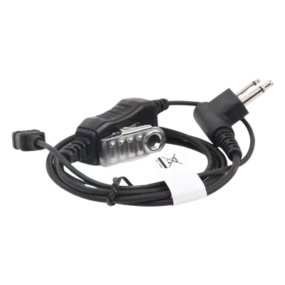 Micrófono de Solapa / 1 Cable / Compatible Motorola y Hytera / Conector 5 lb / Kevlar Reforzado / PTT Ergonómico / Serie LOC