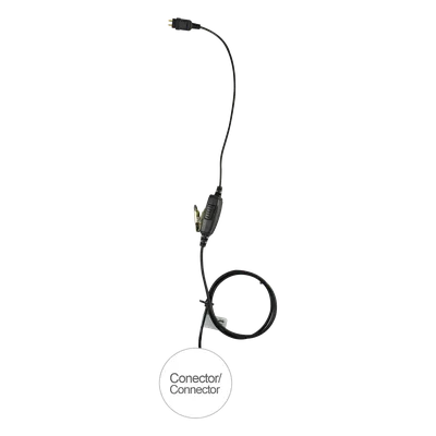 Micrófono de 1 Cable / Serie LOC / Compatible con KENWOOD NX-200/300/5200/5300 y TK-480/2180/3180 / Cables Reforzados con Kevlar / Conector 5 lb / PTT Ergonómico