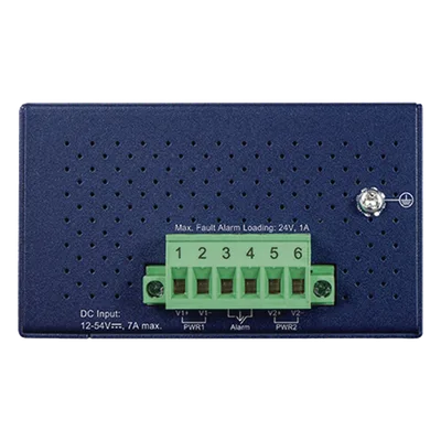 Switch Industrial PoE / 4 Puertos 10/100 Mbps / 1 Puerto 100Base-FX / Rango -40 a 75°C (-40 a 167°F) / IP30 / Conmutación 1 Gbps