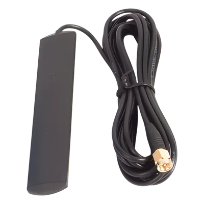 Antena GSM / Conector SMA / 3 m (9.8 ft) / Cuad-Banda 850-1900 MHz / 115x20x5 mm