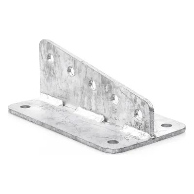 Ancla de Placa / 5 Perforaciones / 4 Puntos de Fijación / Acero ASTM-36 / Galvanizado en Caliente / 250 mm Ancho