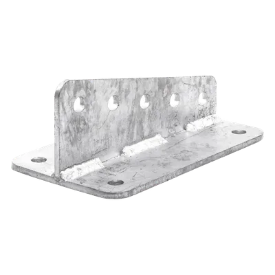 Ancla de Placa / 5 Perforaciones / 4 Puntos de Fijación / Acero ASTM-36 / Galvanizado en Caliente / 250 mm Ancho