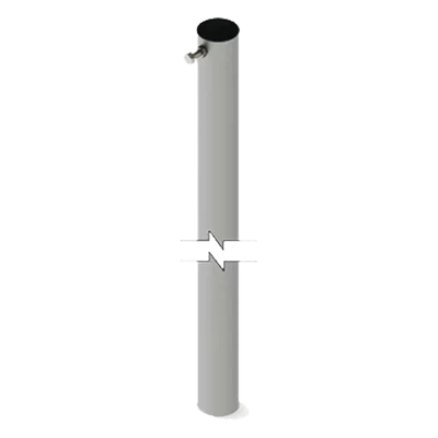 Sección de Mástil Telescópico / 3 m (9.8 ft) de Altura / Diámetro 1-3/4" (44.45 mm) / Acero Galvanizado Calibre 20 / Uso Exterior